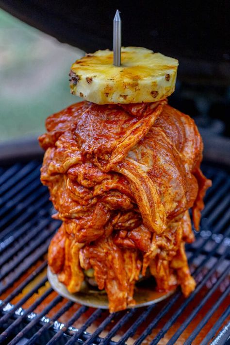 Easy Smoked Al Pastor - Sweet CS Designs. Al Pastor Recipe, Healthy Fall Salads, Traeger Grill Recipes, Spicy Pineapple, Tacos Al Pastor, How To Make Taco, Autumn Salad, Easy Pork, Smoker Recipes