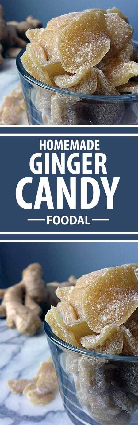 Are you curious about how to make your own natural, crystalized ginger? Sweet, spicy, chewy, crunchy – Foodal has the perfect recipe for you, and you only need two ingredients! Whether you want a quick tummy tamer or an exciting new garnish for your next dessert, these candies have exactly what you’re looking for. http://foodal.com/recipes/canning/crystallized-ginger-candy/ How To Make Ginger Chews, How To Make Candied Ginger, Dehydrate Ginger, Dehydrated Ginger Candy, Ginger Candies, Ginger Candy Recipe, Candy Ginger, Ginger Candy, Crystalized Ginger