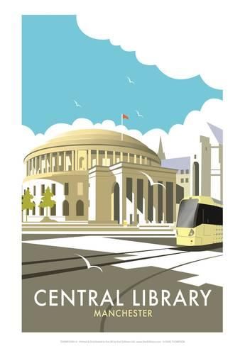 Giclee Print: Manchester Central Library - Dave Thompson Contemporary Travel Print by Dave Thompson : 12x8in Manchester Central, Manchester Travel, Manchester Art, Railway Posters, Central Library, Manchester England, Usa Travel Destinations, Large Poster, Vintage Advertisement