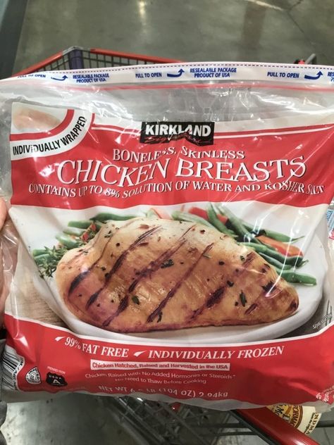 Whole30 Costco Chicken Breasts Chicken Breast Healthy, Costco Chicken, Costco Shopping, Costco Meals, Cheesy Chicken Broccoli, Broiled Chicken, Cook Chicken Breast, Frozen Chicken, Cheesy Chicken