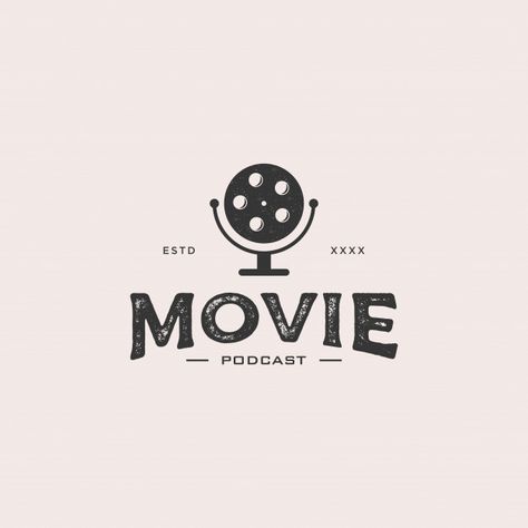 Movie Podcast Logo, Movie Icon Aesthetic Logo, Movie Review Template Aesthetic, Movie Icon Logo, Podcast Logo Aesthetic, Podcast Aesthetic Logo, Artist Development, Podcast Inspiration, Podcast Advertising