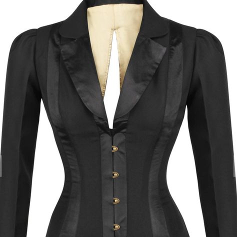 Brand New With Tags. If You Search For Corset Story Tuxedo Jacket, You Can See It On The Corset Story Website With All The Information About It. I've Included Pictures Of It As Well As Some Of The Pictures From The Website. 26" Corset (Suitable For 29-30" Natural Waist) Modest Goth, Corset Jacket, Corset Blazer, Overlay Blouse, Lace Tunic Tops, Women's Henley, Black Bustier, Corset Fashion, Corporate Style