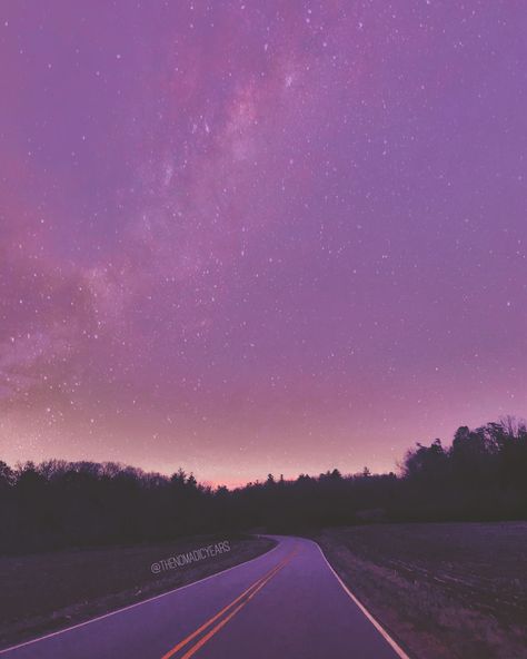 Pink sky, starry sky, road trip, back road, country road, purple aesthetic, dreamy Purple Country Aesthetic, Country Purple Aesthetic, Purple Western Aesthetic, Dreamy Purple Aesthetic, Mountain Aesthetic Wallpaper, Purple Road Aesthetic, Pink And Purple Sky, Pink Purple Space Aesthetic, Pnw Aesthetic