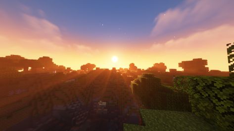 #minecraft #Graphics #sunset #shaders Minecraft Sunset, Sunset Gif, Minecraft Wallpaper, Twitter Banner, Sunset Wallpaper, Desktop Wallpaper, Minecraft, Collage, Pins