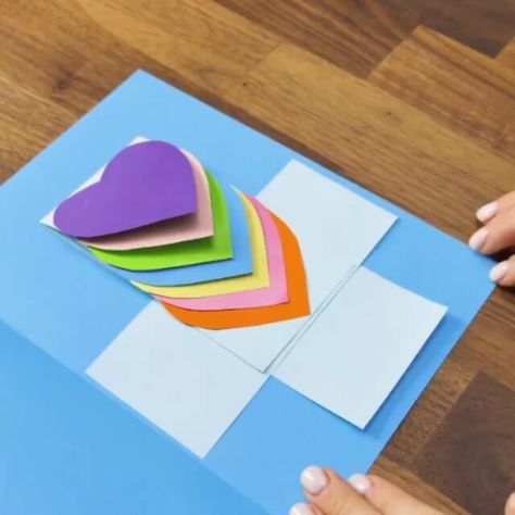 Easy Art and Craft Ideas on Instagram: “Paper craft for your beloved one 😊 . . .. . . . . . . 📹 @5.min.crafts . . . . . . . . . . . . . . . . #lovecraft #paperlovecraft…” Crafts Mothers Day, Valentine Art Projects, Easter Wood Crafts, Diy Valentines Cards, Art Projects For Teens, Art Projects For Adults, Valentine's Day Crafts For Kids, 5 Min Crafts, Easy Art Projects