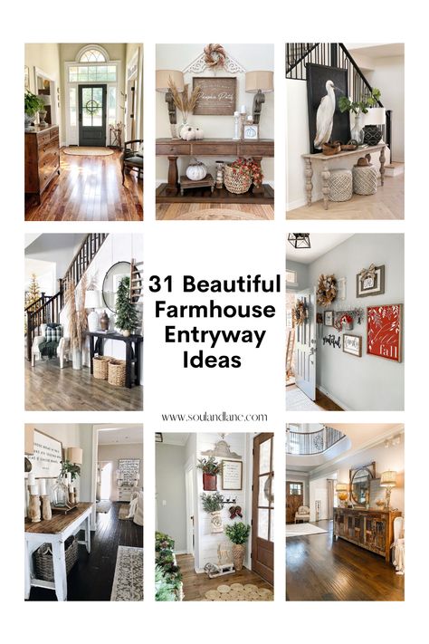 Farmhouse Entryway Ideas Foyer Ideas Entryway French Country, French Country Entryway Ideas, Farmhouse Entryway Ideas, Vertical Gallery Wall, French Country Entryway, Shiplap Entryway, Entryway Gallery Wall, Farmhouse Entryway Table, Modern Farmhouse Entryway