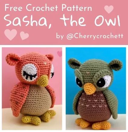 Owl Patterns Free Printables, Scrappy Crochet, Owl Crochet Pattern Free, Crochet Skull Patterns, Crochet Pony, Crochet Bird Patterns, Little Owls, Crochet Toys Free Patterns, Owl Crochet Patterns