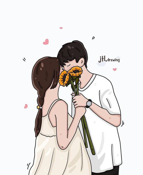 Mirror Selfie Cartoon, Selfie Cartoon, Couples Dps, Boy And Girl Love, Couple Selfie, Korean Couples, Dream Couple, Couple Profile, Love Moments