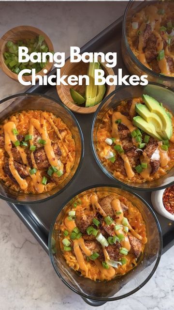 Individual Meal Prep Ideas, Bang Bang Chicken Meal Prep, Macro Friendly Meal Prep Recipes, One Handed Meals, Pyrex Meal Prep, Single Serve Meal Prep Bowl, Individual Meal Prep Bowls, Stay Fit Mom Recipes Meal Prep, Pyrex Bowl Meal Prep