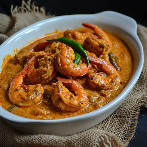 Embark on a culinary journey with our Bhapa Chingri recipe, a quintessential Bengali delicacy that celebrates the exquisite taste of steamed prawns. Marinated in a harmonious blend of mustard paste, coconut, and yogurt, these succulent prawns are elevated to a realm of unparalleled flavor.As they steam to perfection, the kitchen is filled with the aroma of mustard oil and spices, creating a dish that beautifully balances tradition and innovation. The result is tender, juicy prawns that boast the unique Bengali charm.Garnished with fresh coriander leaves, Bhapa Chingri is a delightful showcase of Bengali culinary finesse. Served with steamed rice, this dish is not just a meal but a cultural experience, inviting you to savor the rich tapestry of Bengali flavors in every bite. Authentic Bengali Recipes, Chingri Recipe, Okra Curry, Vindaloo Recipe, Desi Recipes, Bengali Recipes, Prawn Dishes, Plating Ideas, Prawn Curry