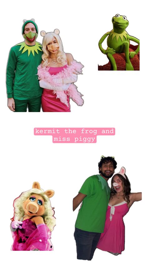 Halloween couples costume ideas Halloween Couples Costume Ideas, Miss Piggy Costume, Piggy Costume, Couples Costume Ideas, Halloween Couples Costume, Halloween Couples, Couples Costume, Miss Piggy, Kermit The Frog