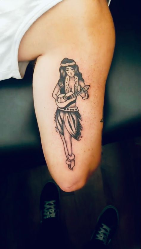 Hula Dancer Tattoo, Hula Tattoo, Hula Girl Tattoo, Ash Tattoo, Hula Girl Tattoos, Dancer Tattoo, Girl Outlines, Nail Piercing, Hula Dancers