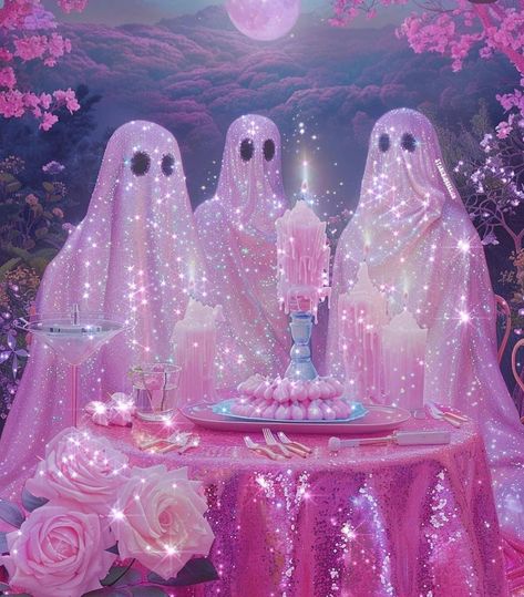 Hot Ghoul Halloween, Pastel Goth Halloween Decor, Kawaii Goth Aesthetic, Hot Pink Halloween, Pink Halloween Aesthetic, Ghoul Summer, Halloween Pinup, Haunted Images, Pastel Goth Aesthetic