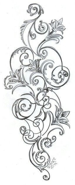 Art nouveau tattoo design ideas Floral Tattoos, Muster Tattoos, Geniale Tattoos, 카드 디자인, Great Tattoos, Pattern Tattoo, Hip Tattoo, Trendy Tattoos, Foot Tattoos