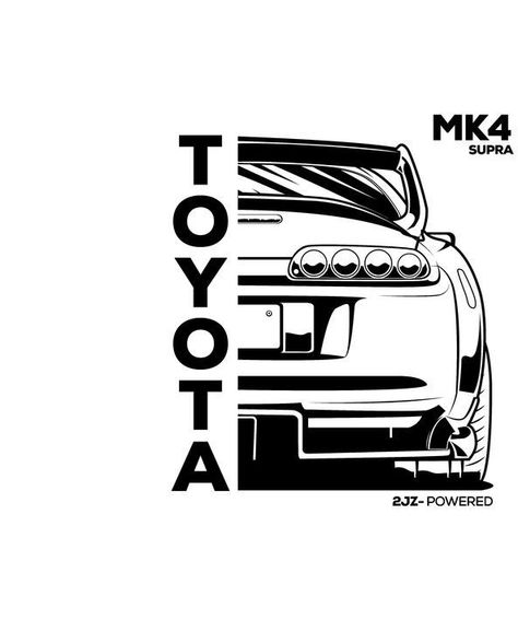 Supra Tattoo Ideas, Black And White Car Drawing, Supra Tattoo, Jdm Tattoo Ideas, Jdm Tattoo, Simple Car Drawing, Mascara Oni, Car Outline, Diy Rhinestone Nails