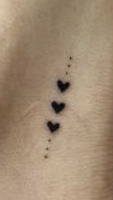 24601 Tattoo, Black Hearts Tattoo, 5 Hearts Tattoo, Dainty Heart Tattoo, Feet Tattoos For Women, Girlie Tattoos, Kids Initial Tattoos, Star Tattoo On Wrist, Boys Tattoo