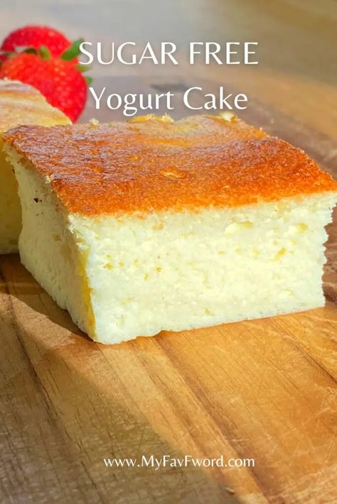 Yogurt And Cake Mix Recipes, Recipes With Plain Greek Yogurt Healthy, Sugar Free Cakes Recipes, Flourless Yogurt Cake, Keto Yogurt Cake, Healthy Cake Recipes No Sugar, Keto Greek Yogurt Recipes, Yogurt Mug Cake, Yogurt Cake Recipe Easy