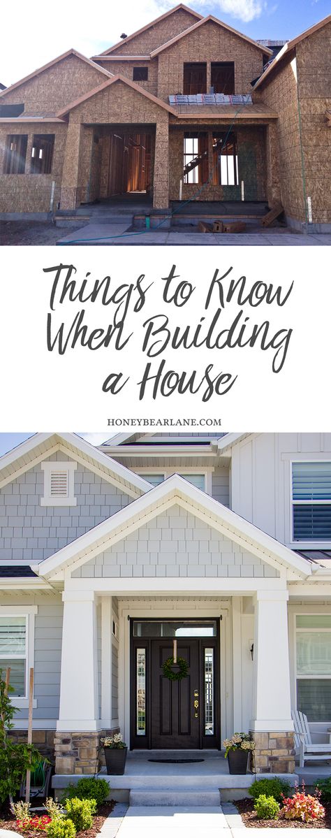 When building a house you have to consider a bazillion things and it's overwhelming. Read this post from someone who has built and learn from my mistakes! Moving Prep, House Buying, Building Things, Home Building Tips, Building House, Build Your Own House, Building Tips, Rustic Home Design, Casa Exterior