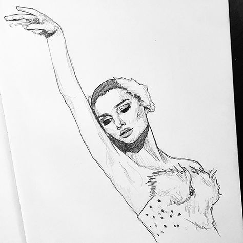 Black Swan Sketch, Black Swan Drawing, Swan Sketch, Natalie Portman Black Swan, Stipple Art, Swan Drawing, Stippling Art, Wacom Intuos, Graphite Pencils