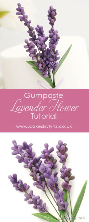 Fondant Flower Tutorial Step By Step, Lavender Flower Cake, Lavender Cake Decoration, Gumpaste Flowers Tutorial, Fondant Rose Tutorial, Gum Paste Flowers Tutorials, Lavender Wedding Cake, Things To Create, Sugar Paste Flowers