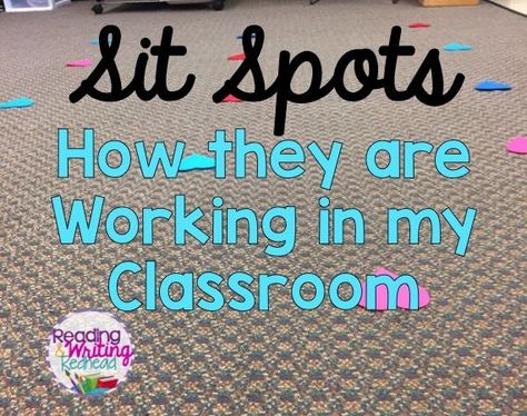 Sit Spots: How they are working in my classroom Sit Spots, Classroom Arrangement, Math Blocks, Math Materials, Math Instruction, Second Grade Teacher, Class Room, First Grade Classroom, Elementary Reading