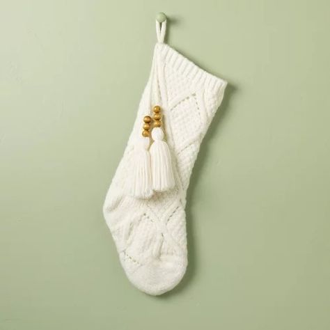 Hearth & Hand™ with Magnolia New Collection : Page 2 : Target Handmade Christmas Stocking, Knit Christmas Stocking, White Christmas Stockings, Dried Wreath, Hearth & Hand With Magnolia, Knit Christmas, Indoor Christmas Decorations, Hearth And Hand, Indoor Christmas