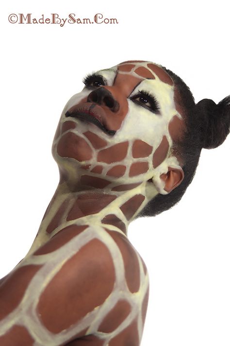 Giraffe face/body paint with Biannca Giraffe Makeup, Giraffe Face, Giraffe Print, Animal Faces, Purim, Body Painting, Face And Body, Body Art, Halloween Face Makeup