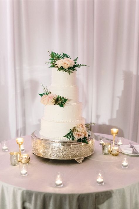 Wedding Cake Table Set Up, Soft Pink Vibes, Wedding Cake Table Ideas, Cake With Pink Roses, Cake Table Ideas, Cake Table Wedding, Tea Light Candles Wedding, Wedding Cake With Pink, 50th Birthday Themes