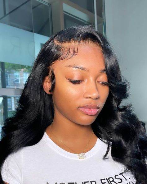 Lace Front Body Wave, Side Part Wig, Frontal Wig Body Wave, Side Curls, Side Part Hairstyles, Hd Lace Frontal, Natural Wigs, Wave Wig, Girls Hairstyles Braids