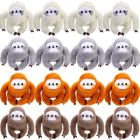 PRICES MAY VARY. A Bundle of Joy: the package includes a sufficient quantity of 12 pcs mini sloth stuffed animal, satisfying your various needs; This plushie keychain set assures you of having enough to share with friends or as sloth party favors Ideal Size Companion: the size of this adorable sloth plush is about 3.94 inches/ 10 cm, making them the ideal plush keychain bulk for your daily activities; Their portable size ensures they can effortlessly accompany you everywhere Softness and Comfort Sloth Stuff, Sloth Party, Plushie Keychain, Sloth Plush, Christmas Sloth, Sloth Stuffed Animal, Baby Stuffed Animals, Operation Christmas, Sloth Gift