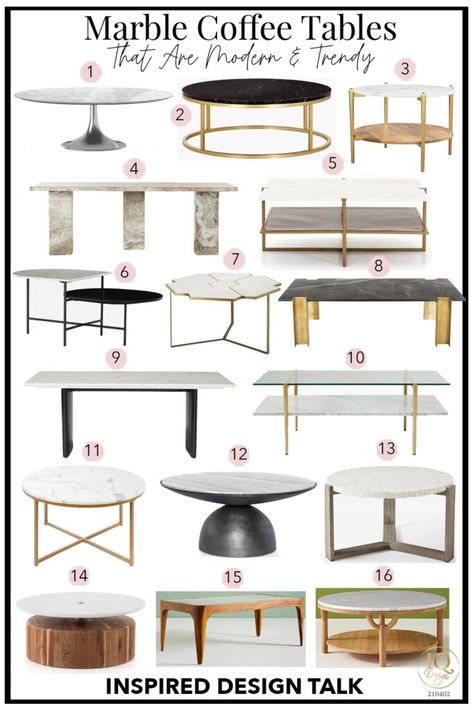 modern-marble-coffee-table Modern Coffee Table Diy, Modern Coffee Table Styling, Marble Coffee Table Living Room, Modern Coffee Table Decor, Round Coffee Table Decor, Sectional Coffee Table, Granite Coffee Table, Best Coffee Table, Marble Coffee Tables