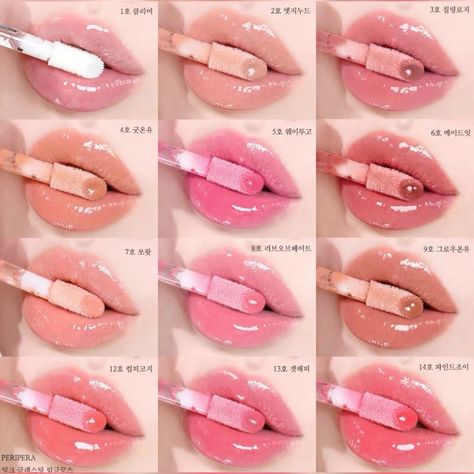 Lip Gloss Tutorial, Lipstick Korean, Korean Eye Makeup, Olive Young, Gloss Lipstick, Makeup Items, Lipstick Shades, Asian Makeup, Makeup Kit