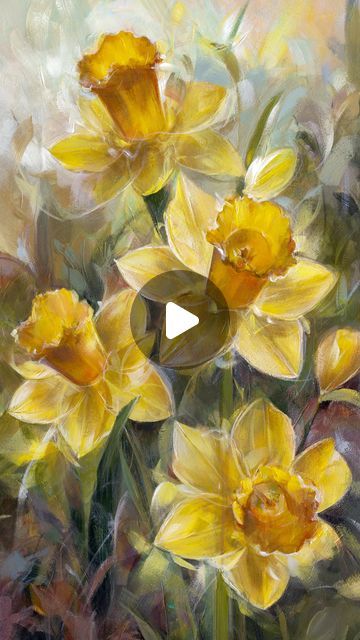 Alissa Kari on Instagram: "8”x16” First Daffodils, very beginning progress to the finished version, acrylic on wood. I got stuck a lot in the middle on this one so I don’t have a lot of footage of that but, it’s fun to see how it started now that it’s complete. Hope you enjoy! #daffodils #daffodilpainting #acrylicpainting #flowerpainting #floralart" Alissa Kari, Daffodils Painting, Acrylic On Wood, School Art Projects, March 8, School Art, Daffodils, Art School, In The Middle