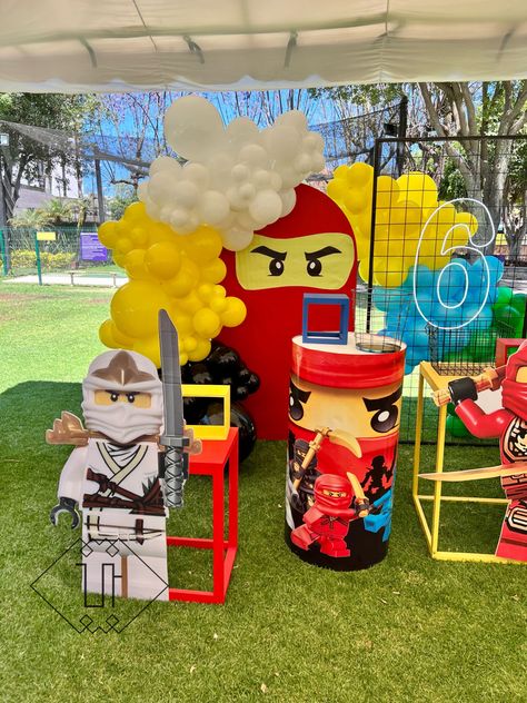 Ninjago lego Lego Ninjago Party Ideas, Ninjago Birthday Decorations, Ninjago Birthday Party Ideas, Lego Ninjago Birthday Party, Ninjago Invitations, Ninja Lego, Lego Ninjago Party, Lego Ninjago Birthday, Ninjago Birthday Party