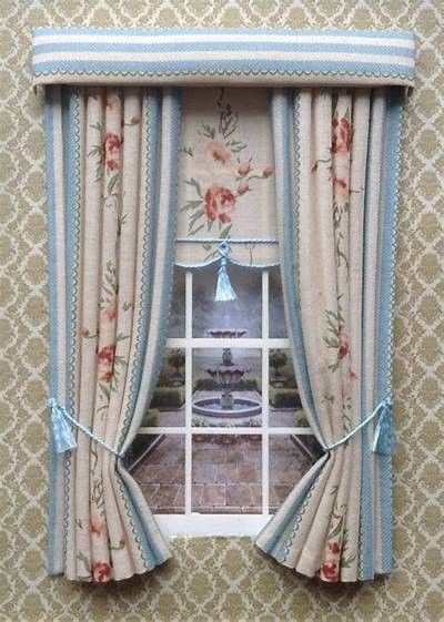 Miniature Curtains, House Curtains, Doll House Curtains, Mini Verse, House Magazine, Victorian Interior Design, Dollhouse Bed, Dollhouse Miniature Tutorials, Barbie Doll Clothing Patterns