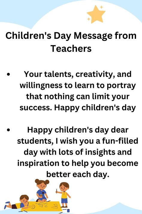 Children's Day Message from Teachers Speech On Children's Day, Children Day Quotes Inspiration, Happy Childrens Day Quotes, Children's Day Quotes Inspiration, Happy Children's Day Wishes, Children Day Quotes, Children's Day Speech, Children's Day Greeting Cards, Children's Day Message