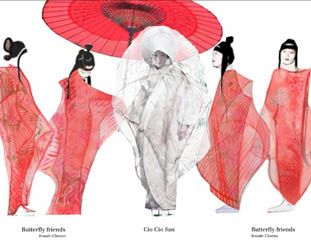 Handa Opera on Sydney Harbour 2014 Madame Butterfly Opera, Butterfly Costumes, Opera Costumes, Eiko Ishioka, Japanese Elements, Madama Butterfly, Costume Renderings, Jonas Kaufmann, Chinese Dynasty