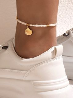 Anklet With Beads, Anklet Bead Ideas, Beads Anklets Ideas, Diy Anklets, Anklets Beaded, Anklet Beads, Anklet Ideas, Anklets Diy, Cute Anklets