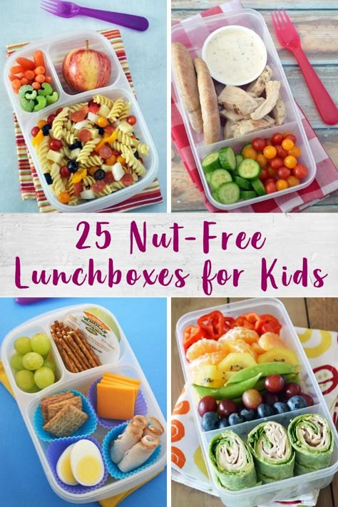 Nut Free Kids Lunch, Nut Free School Lunch, Healthy School Lunch, Kids Lunch Box Meals, Nut Free Snacks, Kindergarten Lunch, Preschool Lunch, Nut Allergy, School Lunch Ideas