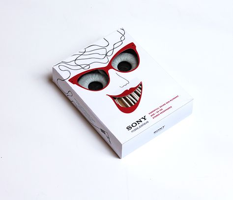 SONY headphone package on Behance Headphone Packaging, Unique Packaging Design, Beautiful Packaging Design, Headphones Art, Homer And Marge, Ogilvy Mather, Packaging Template Design, Sony Headphones, Packaging Template