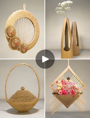 Cardboard Wall Hanging Crafts, Circle Cardboard Crafts, Cardboard Wall Hanging Decor, Wall Hanging Cardboard Ideas, Jute Rope Crafts, Cardboard Circle Weaving, Cardboard Flower Vase Nature Walk, Jute Crafts Decorating Ideas Wall Hangings, Jute Crafts