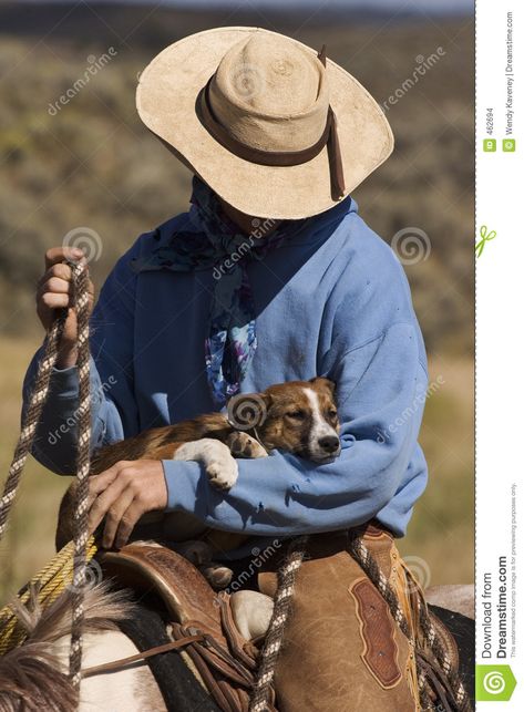 After a Hard Day of Training. Shepherd puppy cradled in the arm of a cowboy on h #Sponsored , #Day, #Training, #arm, #Shepherd, #Hard Arte Cowboy, Real Cowboys, Wilde Westen, Into The West, Western Life, Charcoal Drawings, Cowboy Up, Cowboy Art, Ranch Life