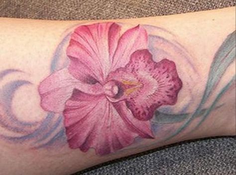 Orchid Tattoo Cattleya Orchid Tattoo, Blue Orchid Tattoo, Orchid Flower Tattoos, Orchid Tattoo, Cattleya Orchid, Fairy Tattoo, Celtic Tattoos, Tattoo Project, Flower Tattoo Designs