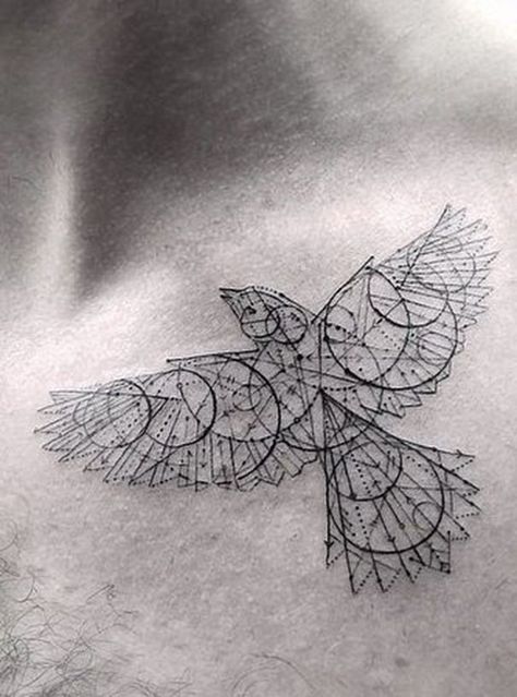 Tattoo Modern, Art Inspired Tattoos, Vogel Tattoo, Tattoo Background, Tattoo Trend, Crow Tattoo, Geometric Tattoo Design, Original Tattoos, Bear Tattoo