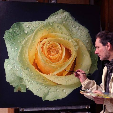 Hyperrealism Paintings, Hyper Realistic Paintings, Realistic Oil Painting, Art Nouveau Pattern, Realism Painting, Artist Aesthetic, Textured Canvas Art, Simple Acrylic Paintings, Realistic Paintings