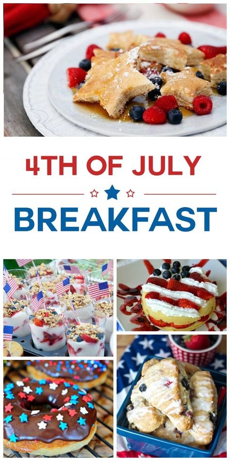 10 4th of July Breakfast Ideas. Start your Independence Day off right with a fun and festive patriotic breakfast! Patriotic Breakfast, Fourth Of July Breakfast, 4th Of July Breakfast, Healthy Breakfast Bowl, Patriotic Food, 4th Of July Desserts, July Ideas, Fourth Of July Food, Holiday Breakfast