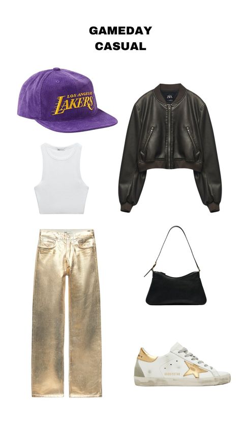 Nba Fits, Gameday Fashion, Gameday Outfits, Gameday Outfit, Nba Finals, La Fashion, Outfit Goals, Los Angeles Lakers, Sporty Style