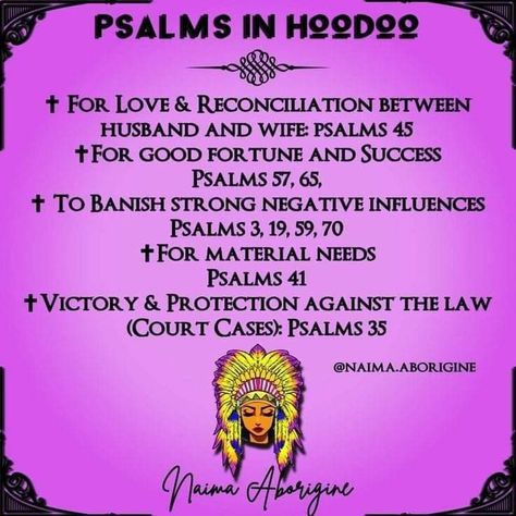 Psalms Spells, Hoodoo Psalms, Hoodoo Conjure Rootwork, Hoodoo Magic, Hoodoo Conjure, Hoodoo Spells, Good Luck Spells, Voodoo Hoodoo, Easy Spells