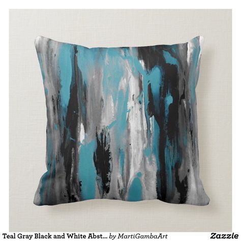 Southwestern Throw Pillows, Teal Living Room Decor, Ombre Pillow, Turquoise Home Decor, Home Decor Winter, Teal Living Rooms, Turquoise Pillows, Teal Bedroom, Abstract Throw Pillow