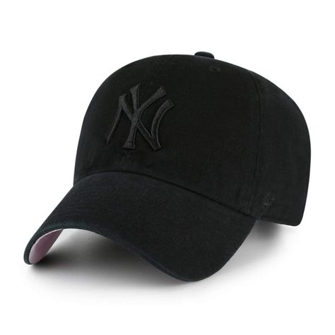 Pink Bottom, Team Gear, 47 Brand, Fitted Caps, Black White Pink, Retro Look, New York Yankees, Adjustable Hat, Team Spirit